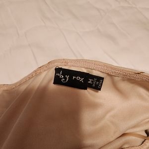 Cream & Gold Glitter Dress